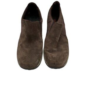 Merrell Womens  Suede Slip-On Loafers Shoes 9 Brown Casual Hiking Outdoors